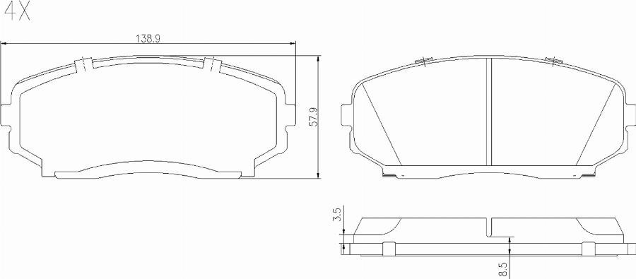 BOGAP F8210243 - Гальмівні колодки, дискові гальма autocars.com.ua