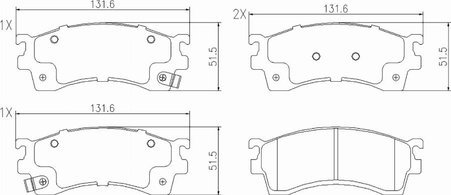 BOGAP F8210339 - Гальмівні колодки, дискові гальма autocars.com.ua