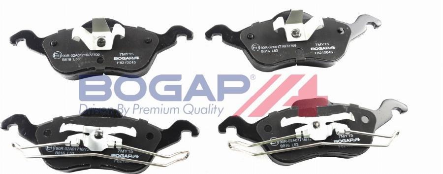 BOGAP F8210645 - Гальмівні колодки, дискові гальма autocars.com.ua