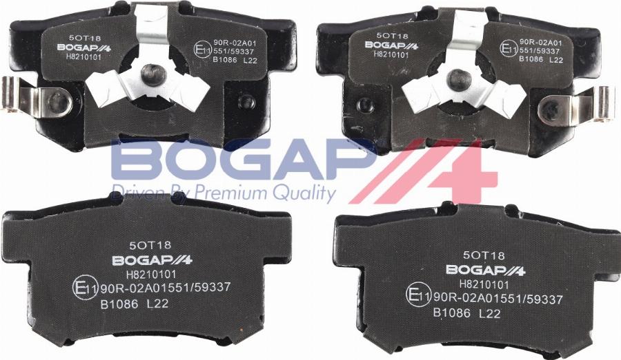 BOGAP H8210101 - Гальмівні колодки, дискові гальма autocars.com.ua