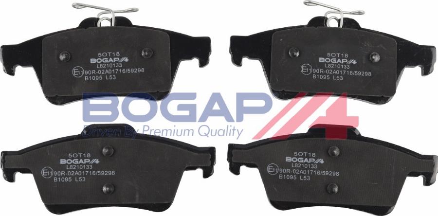 BOGAP L8210133 - Гальмівні колодки, дискові гальма autocars.com.ua
