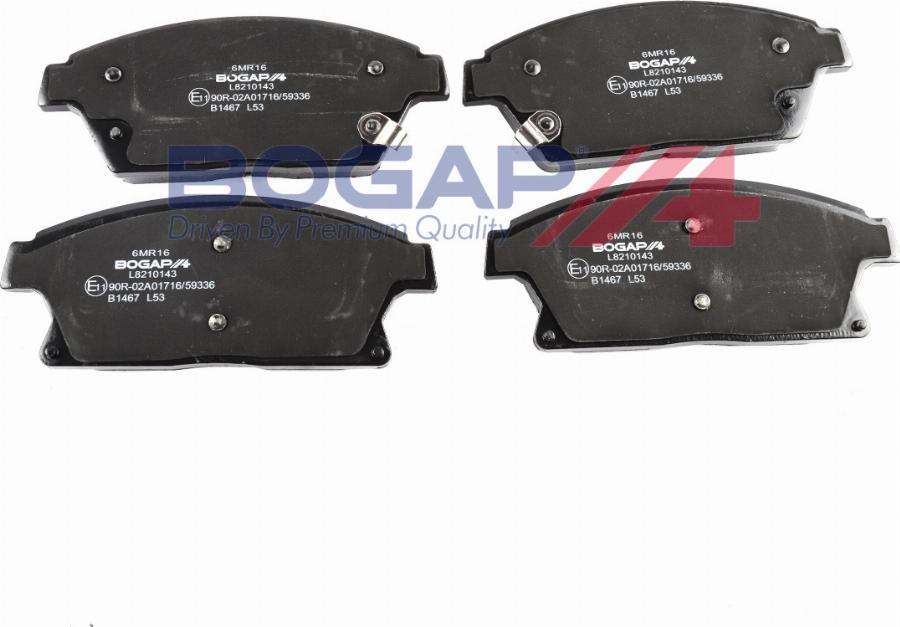 BOGAP L8210143 - Гальмівні колодки, дискові гальма autocars.com.ua