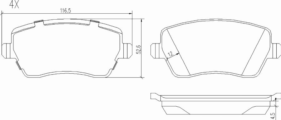 BOGAP N8210100 - Гальмівні колодки, дискові гальма autocars.com.ua