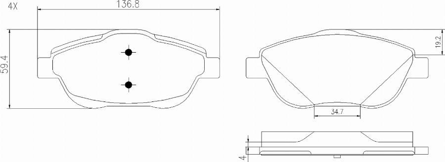 BOGAP P8210137 - Гальмівні колодки, дискові гальма autocars.com.ua