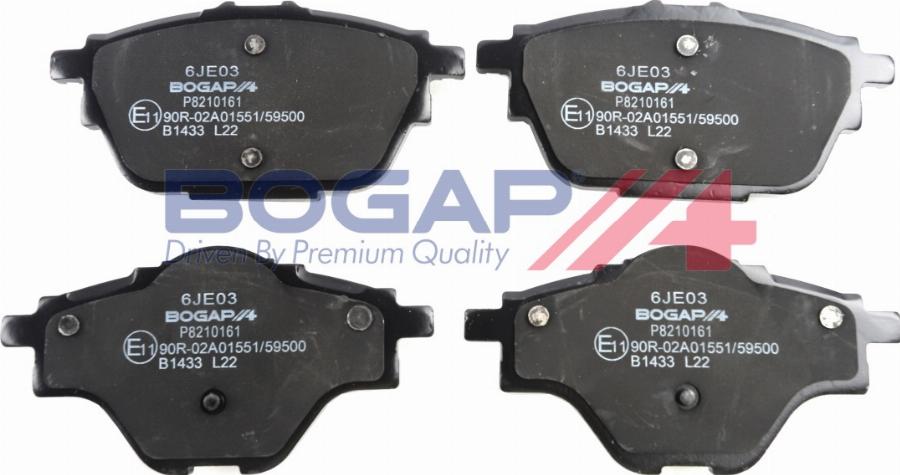 BOGAP P8210161 - Гальмівні колодки, дискові гальма autocars.com.ua