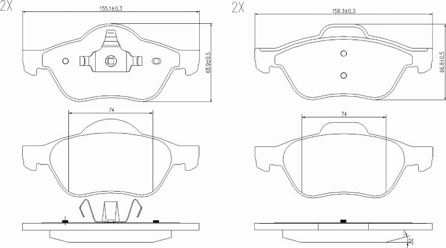 BOGAP R8210117 - Гальмівні колодки, дискові гальма autocars.com.ua