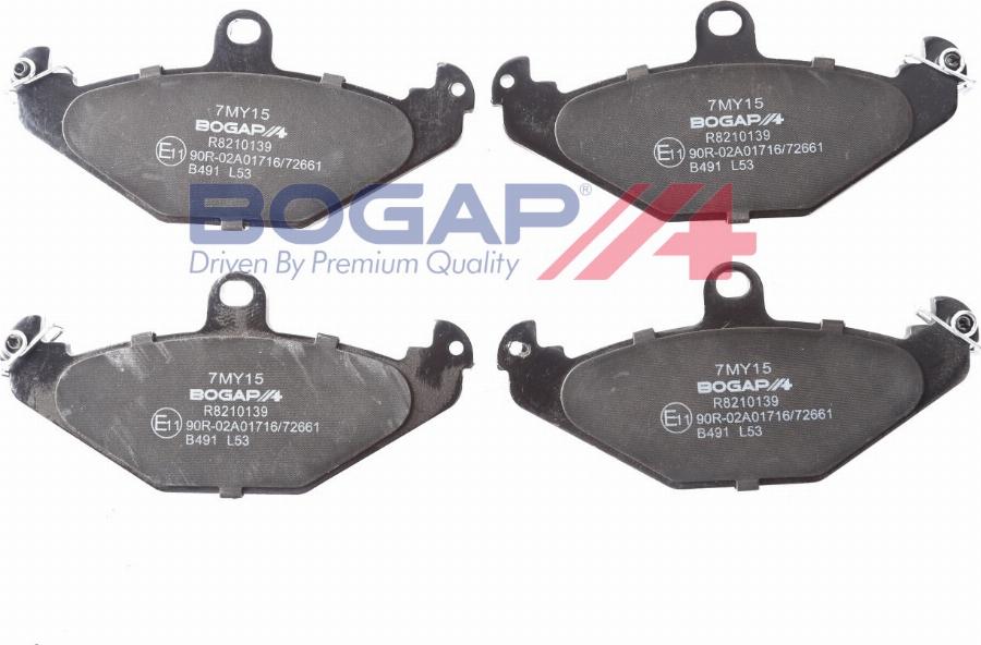 BOGAP R8210139 - Гальмівні колодки, дискові гальма autocars.com.ua