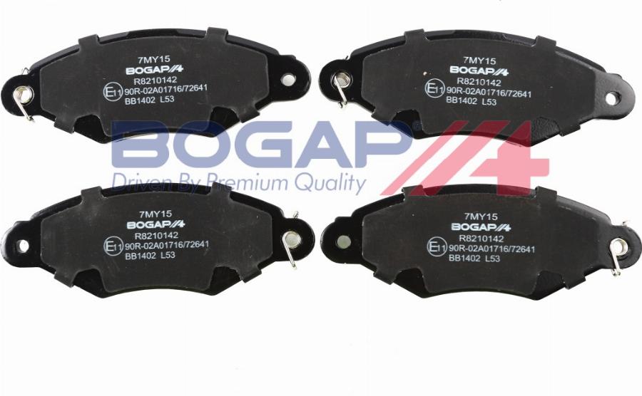 BOGAP R8210142 - Гальмівні колодки, дискові гальма autocars.com.ua