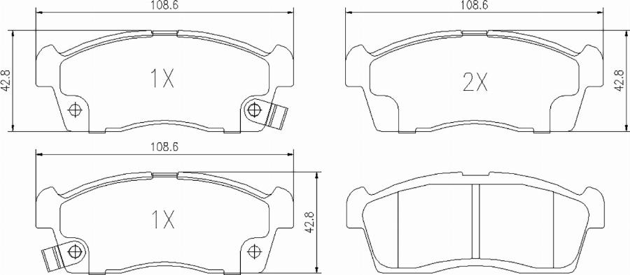 BOGAP S8210100 - Гальмівні колодки, дискові гальма autocars.com.ua