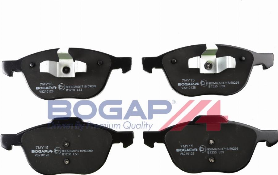 BOGAP V8210128 - Гальмівні колодки, дискові гальма autocars.com.ua