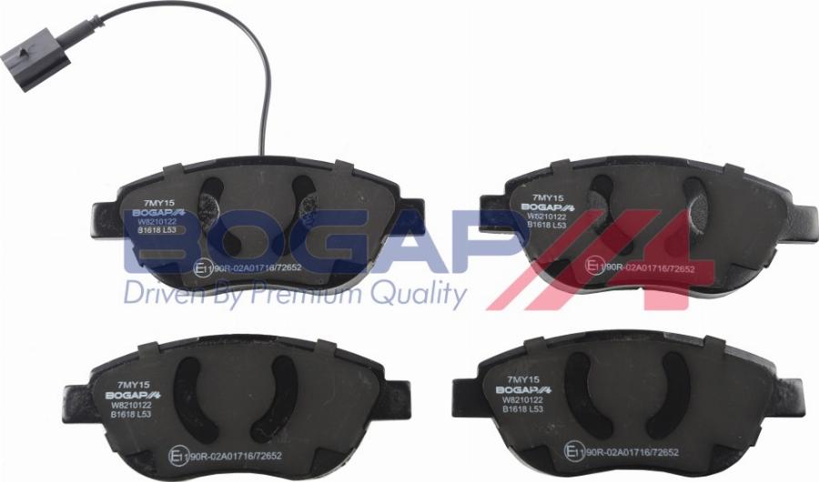 BOGAP W8210122 - Гальмівні колодки, дискові гальма autocars.com.ua