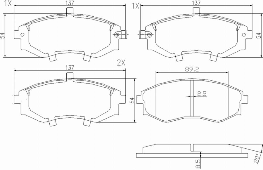 BOGAP Y8210109 - Гальмівні колодки, дискові гальма autocars.com.ua