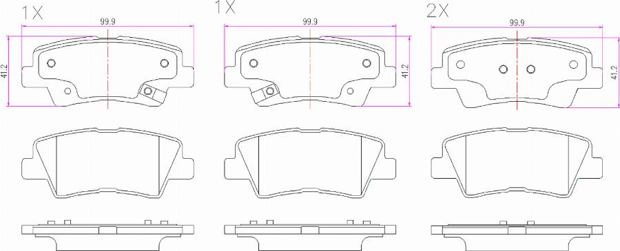 BOGAP Y8210149 - Гальмівні колодки, дискові гальма autocars.com.ua