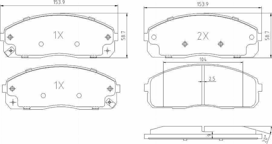 BOGAP Y8210155 - Гальмівні колодки, дискові гальма autocars.com.ua