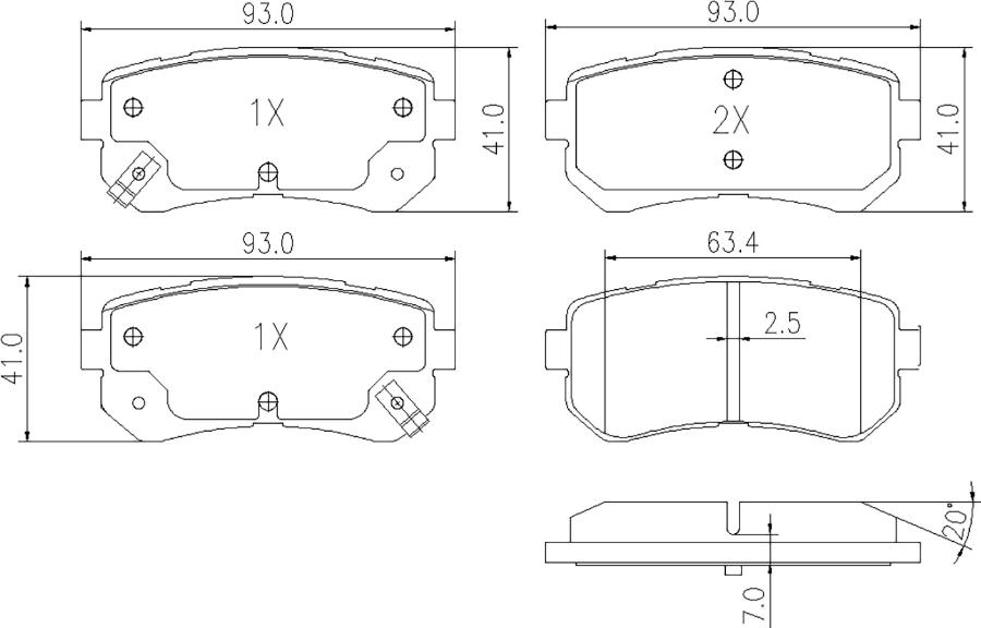 BOGAP Y8210156 - Гальмівні колодки, дискові гальма autocars.com.ua