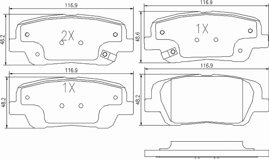BOGAP Y8210172 - Гальмівні колодки, дискові гальма autocars.com.ua