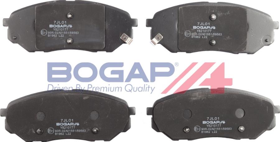 BOGAP Y8210177 - Гальмівні колодки, дискові гальма autocars.com.ua