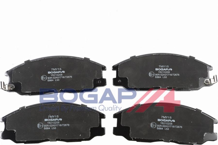 BOGAP Y8210208 - Гальмівні колодки, дискові гальма autocars.com.ua