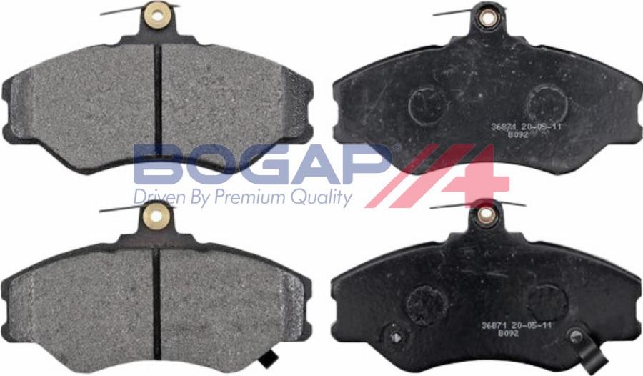 BOGAP Y8210212 - Гальмівні колодки, дискові гальма autocars.com.ua