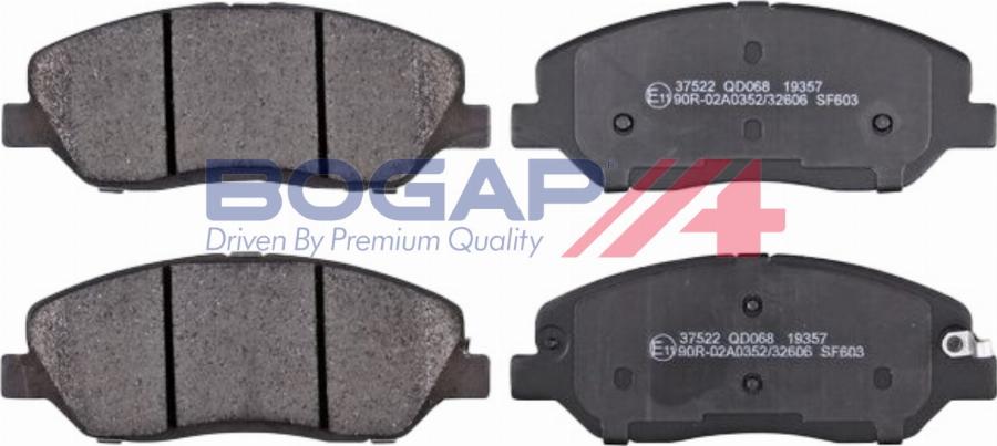BOGAP Y8210225 - Гальмівні колодки, дискові гальма autocars.com.ua