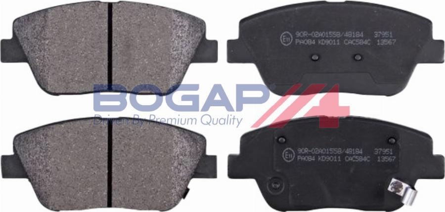 BOGAP Y8210242 - Гальмівні колодки, дискові гальма autocars.com.ua