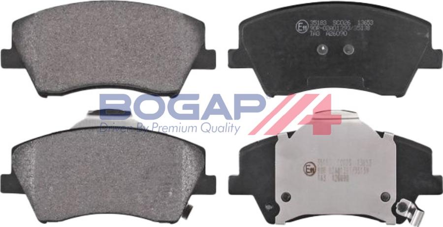 BOGAP Y8210249 - Гальмівні колодки, дискові гальма autocars.com.ua