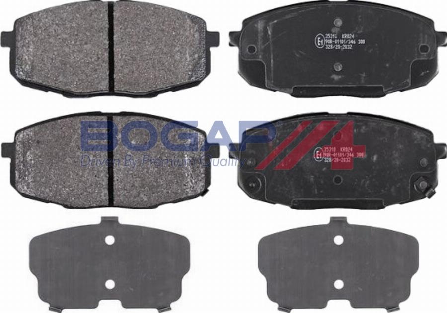 BOGAP Y8210253 - Гальмівні колодки, дискові гальма autocars.com.ua