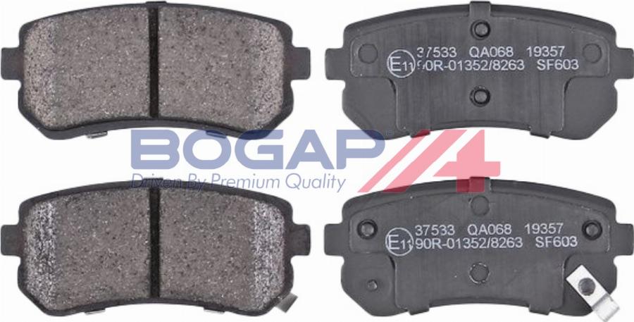 BOGAP Y8210256 - Гальмівні колодки, дискові гальма autocars.com.ua