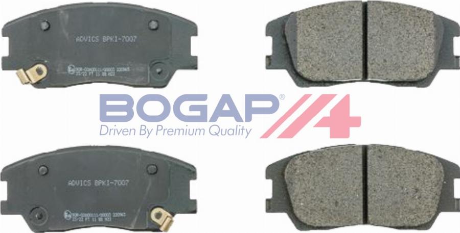 BOGAP Y8210264 - Гальмівні колодки, дискові гальма autocars.com.ua