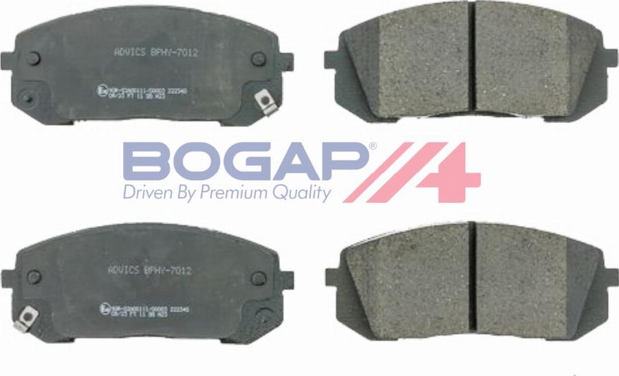 BOGAP Y8210266 - Гальмівні колодки, дискові гальма autocars.com.ua
