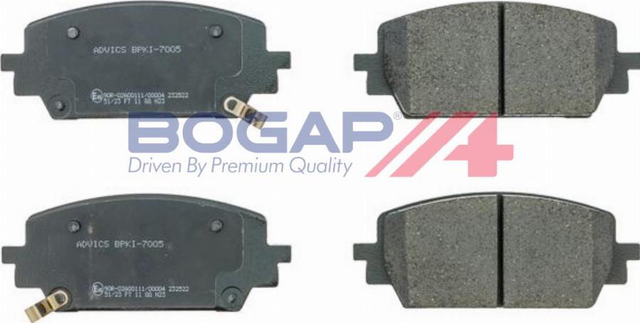 BOGAP Y8210268 - Гальмівні колодки, дискові гальма autocars.com.ua