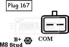 Borg & Beck BBA2583 - Генератор autocars.com.ua