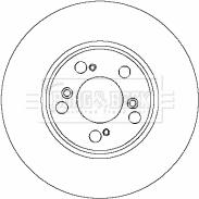 Borg & Beck BBD4425 - Гальмівний диск autocars.com.ua