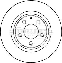 Borg & Beck BBD5224 - Гальмівний диск autocars.com.ua