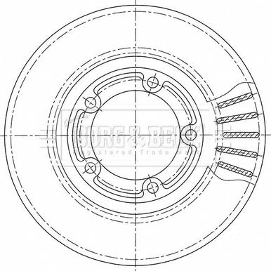 Borg & Beck BBD5254 - Тормозной диск avtokuzovplus.com.ua