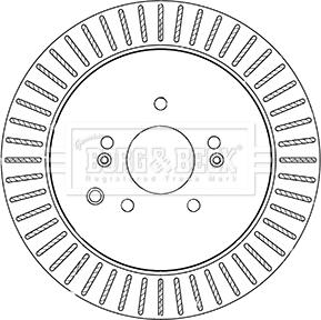 Borg & Beck BBD5342 - Гальмівний диск autocars.com.ua