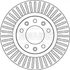 Borg & Beck BBD5357 - Гальмівний диск autocars.com.ua