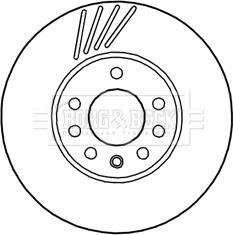 Borg & Beck BBD5944S - Гальмівний диск autocars.com.ua