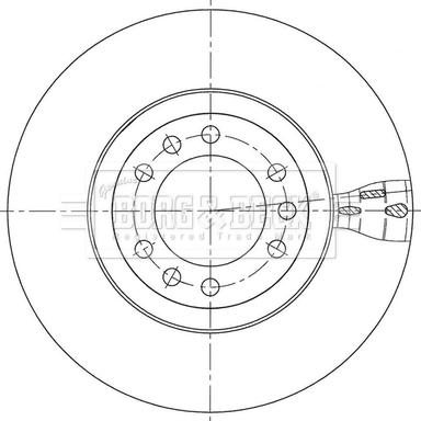 Borg & Beck BBD5956S - Гальмівний диск autocars.com.ua