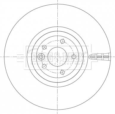 Borg & Beck BBD6103S - Гальмівний диск autocars.com.ua