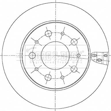 Borg & Beck BBD6156S - Гальмівний диск autocars.com.ua