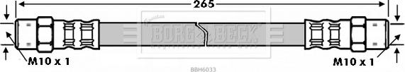 Borg & Beck BBH6033 - Тормозной шланг avtokuzovplus.com.ua