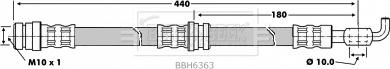 Borg & Beck BBH6363 - Гальмівний шланг autocars.com.ua