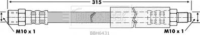 Borg & Beck BBH6431 - Тормозной шланг autodnr.net