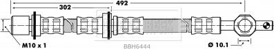 Borg & Beck BBH6444 - Гальмівний шланг autocars.com.ua