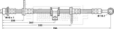 Borg & Beck BBH6619 - Тормозной шланг avtokuzovplus.com.ua