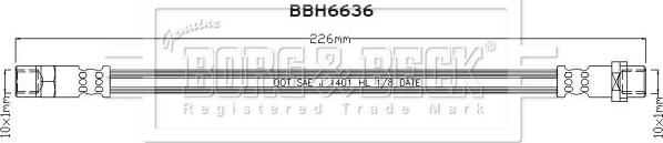 Borg & Beck BBH6636 - Тормозной шланг autodnr.net