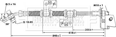 Borg & Beck BBH6670 - Гальмівний шланг autocars.com.ua