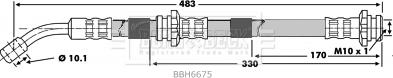 Borg & Beck BBH6675 - Гальмівний шланг autocars.com.ua