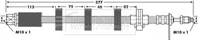 Borg & Beck BBH6685 - Тормозной шланг avtokuzovplus.com.ua